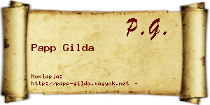 Papp Gilda névjegykártya